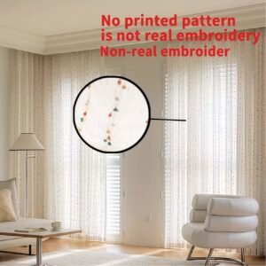 1pc of Single-Sided Non-Embroidered Bohemian Style Colorful Ball Material Window Curtain Coffee Drape Window Decoration